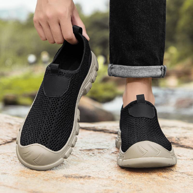 Summer Men Shoes Hollow Mesh Breathable Casual Sneakers Comfortable Walking Sport Shoes Lightweight Loafers Outdoor Wading Shoes