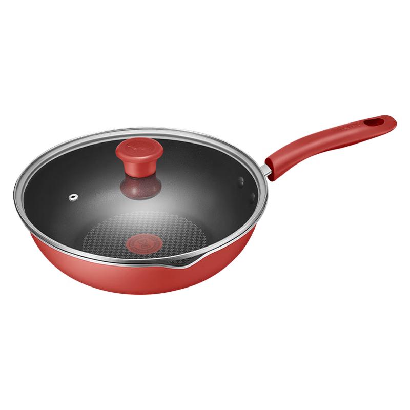 Tefal Universal Non-stick Wok & Frying Pan Collection 28cm with Glass Lid