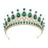 European & American Bride Rhinestone Crown Headband - Baroque Wedding & Evening Hair Accessory