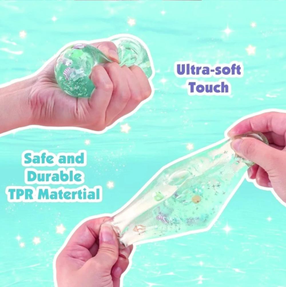 Toys Toys Kids  Childrens Kids  Childrens Ice Cube Cube Fidget - Sensory for with Real Sea Shells, Squishy Fidget Toy for  Adults Non-Toxic Squeeze