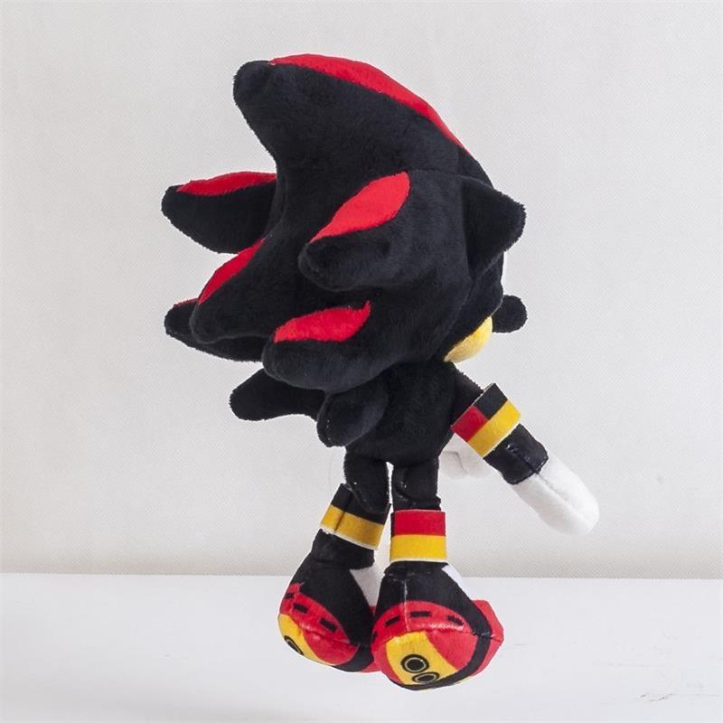 Hochwertige Sonic The Hedgehog Plüschpuppe Shadow Sonic Kuscheltier 10 Zoll Schwarz Geschenk
