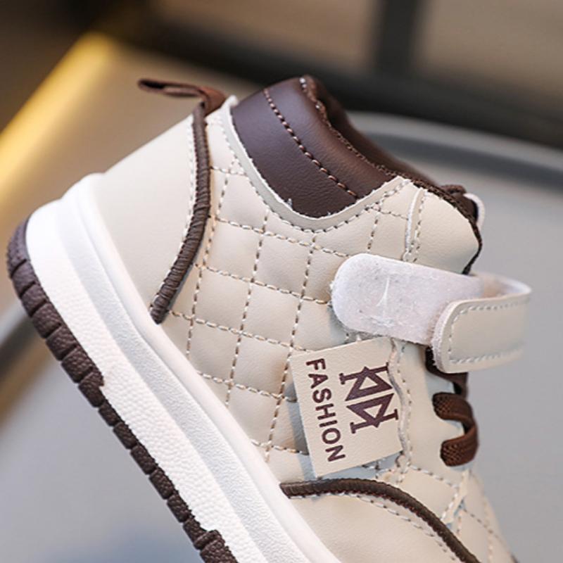 Spring Children's Korean-Style Comfortable Soft Bottom Skateboard Shoes High-Top Velcro Boys 'And Girls' Sneakers