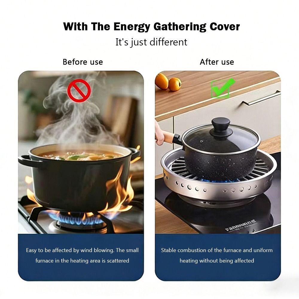 Windproof Gas Stove Rack Stainless Steel Camping Wind Shield  Open Flame Cooking