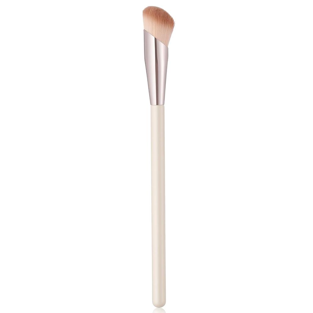 Concealer Brush, Angled Brightening Concealer Brush Nose Contour Brush Pink Small Makeup Brushes Face Contour Blending Brushes for Concealing