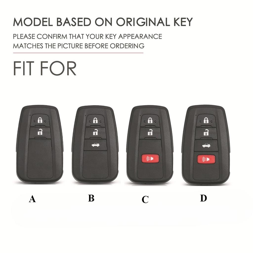 Leder Auto Schlüsselhülle Schlüsselanhänger Halter Hülle Schutz für Toyota Camry RAV4 Prius CHR Corolla Highlander Prado RAV 150 2021 2020