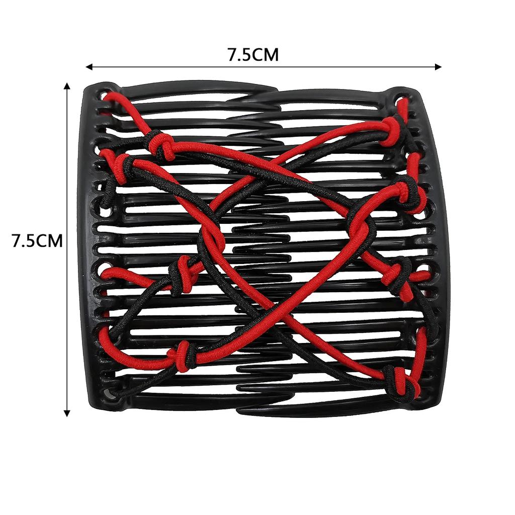 Magic Hair Claws Tuck Comb Updo Elastic  Hair Clip Stretchy Knotted Double Comb Elastic Hair Combs Ponytail Holder Barrettes