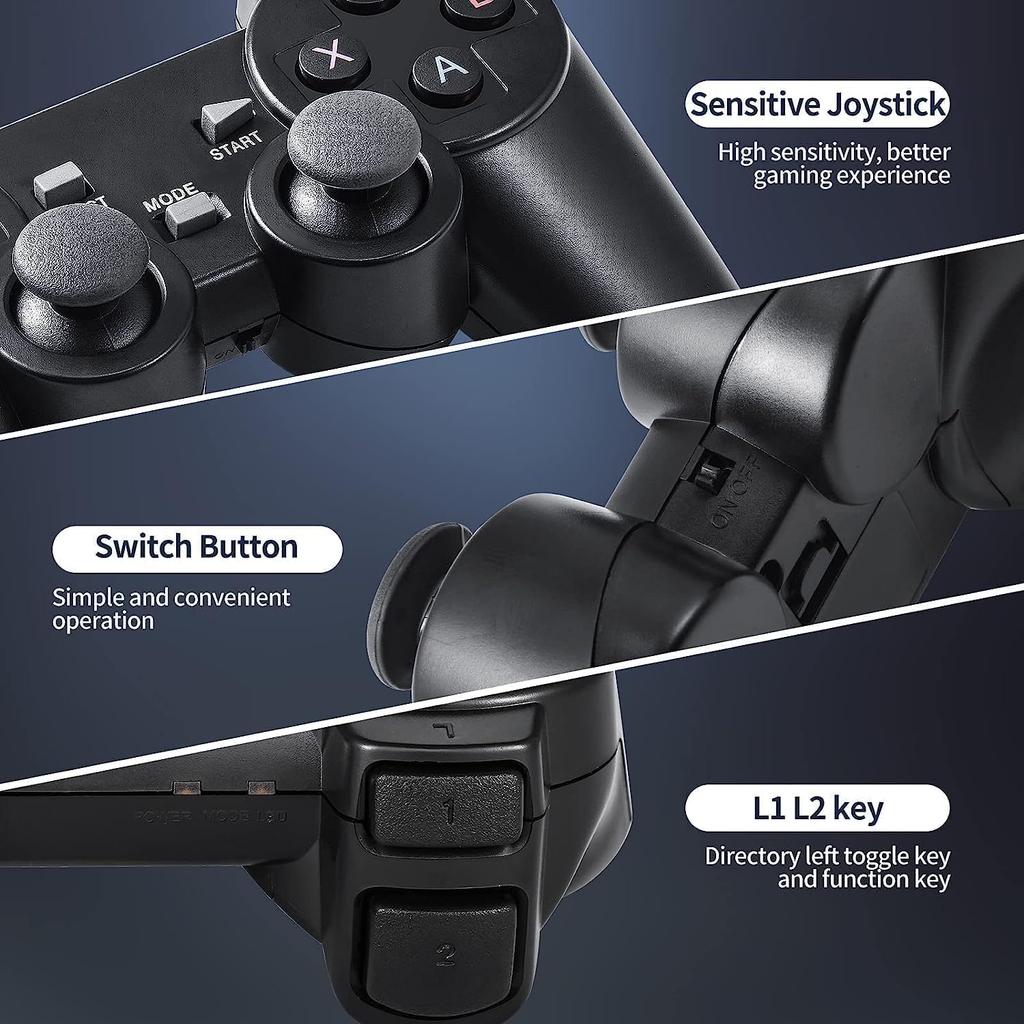 Console de jogos retrô sem fio, jogo Nostalgia Stick, jogo retrô Stick, com 9 emuladores integrados, videogames retrô plug and play para TV, integrados, mais de 20.000 jogos