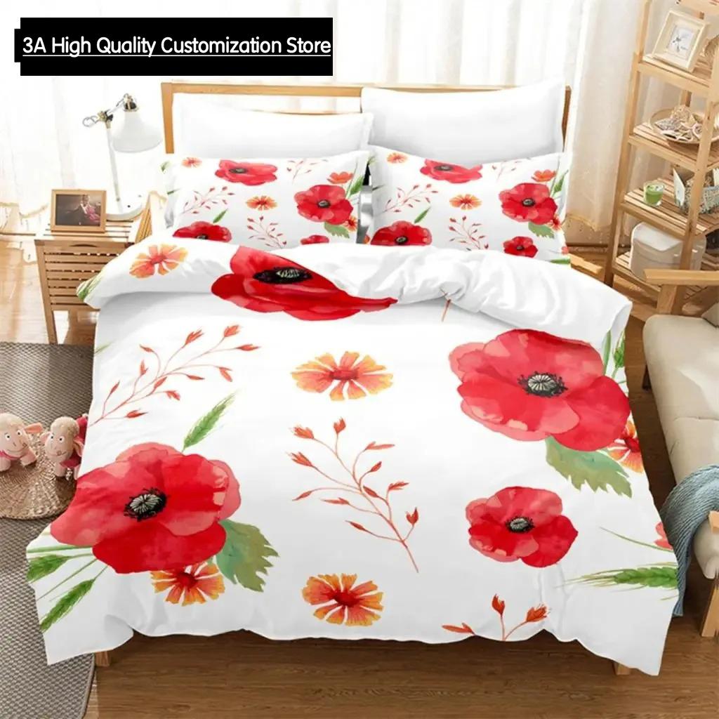 

Comforter Pink Roses Bedding Set 3D Bedding Digital Printing Queen Size Bedding Set Fashion Design Comforter (quilt)-EU Single(135*200cm)3pcs