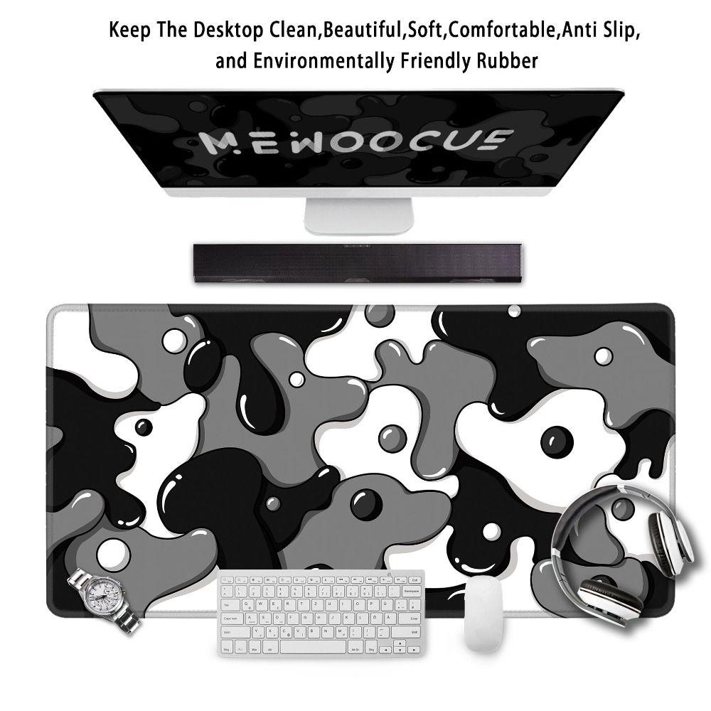 Rubber Large Mouse Pad Water-proof Computer Keyboard Mat Non-Slip Desk Pad  Office