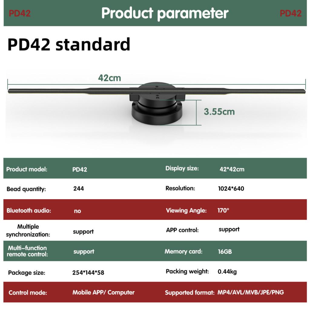 24V3A 3D Holografická Projekce Wifi LED Logo Holografický Světelný Přehrávač Dálkové Ovládání 3D Ventilátor Holografická Reklamní Světla
