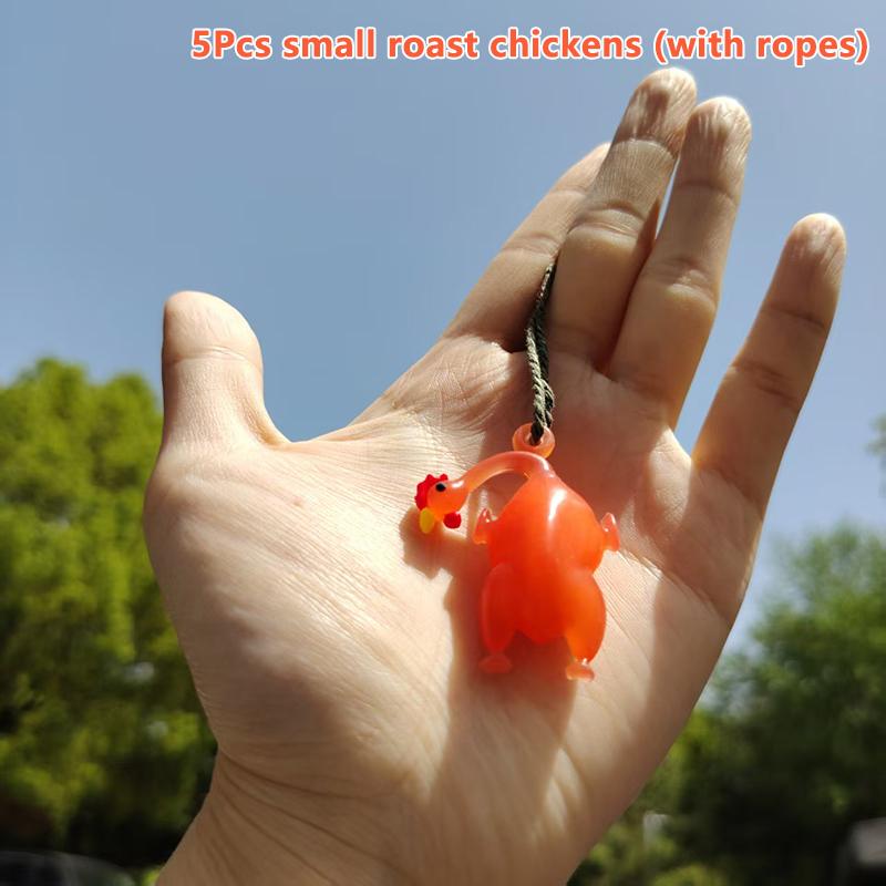 5Pcs Funny Color-Changing Baked Crab Car Pendant Car Decoration Accessories Creative Swing Goose Lobster Keychain Bag Pendant