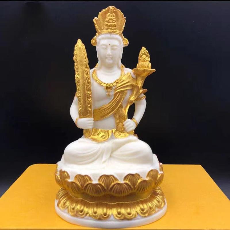 Chinese Buddha statues Resin statues, wisdom and blessings Zen enthusiasts Home, Living Room, Office Feng Shui Character Statues