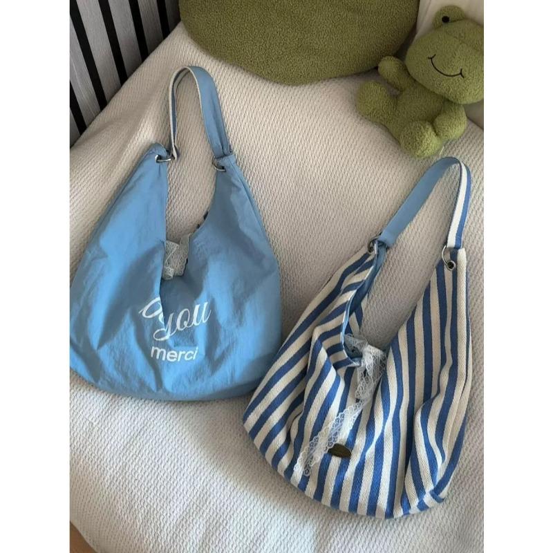 

Large-capacity Letter Commuter Single-shoulder Underarm Bag, Double-sided Hand-held Tote Bag синій