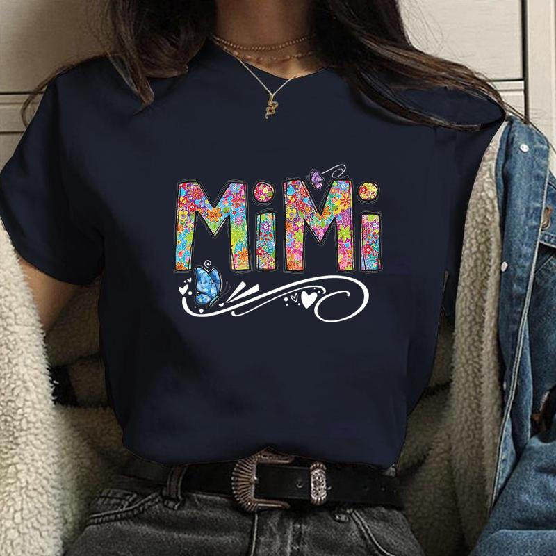 New Fashion Women's Mimi T-shirt Funny Butterfly Pattern Harajuku Shirt Summer Cool Women's T-shirt Shirt