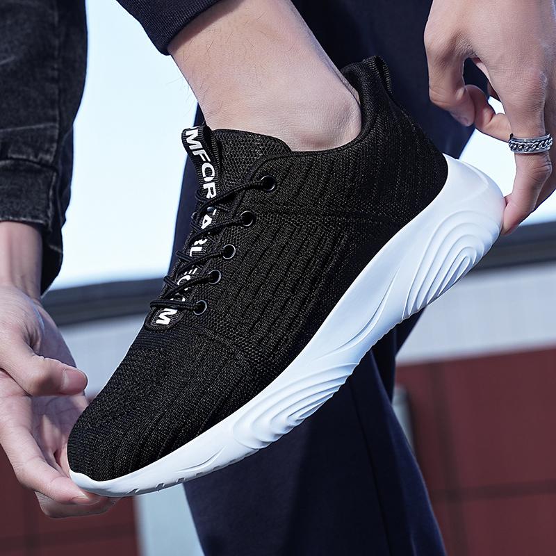 Men's Casual Shoes High Quality Thick Sole Lightweight Breathable Mesh Casual Sports Shoes Outdoor Running Vulcanized Shoes