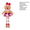 Christmas Doll Large Size Plush Gingerbread Man Boy Girl Figures with Chef Hat Bowknot Ornament Window Holiday Xmas Decoration