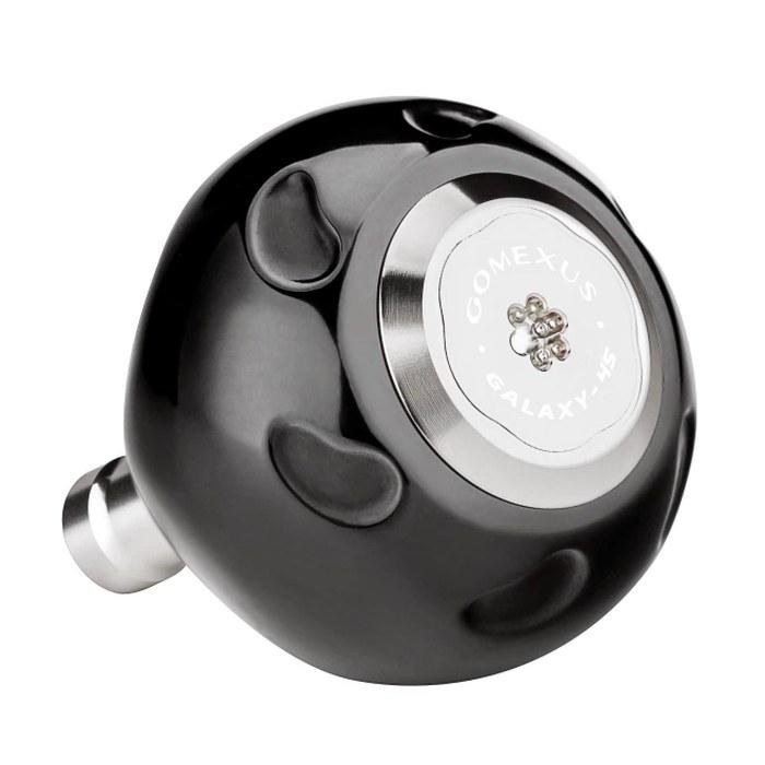 Gomexus T50-B Reel Handle Knob – Stradic SW, Twin Power SW – Shimano Type B – Titanium – 50mm – Black Silver