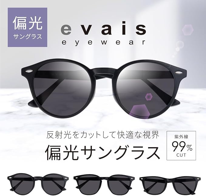Fujita Optical evais UV für Herren und TR90 Polarisierte Schwarze Sonnenbrille, Polarisiert, Phototrope, Schutz, 99,9% Sichtbarkeit, Leichtgewicht,