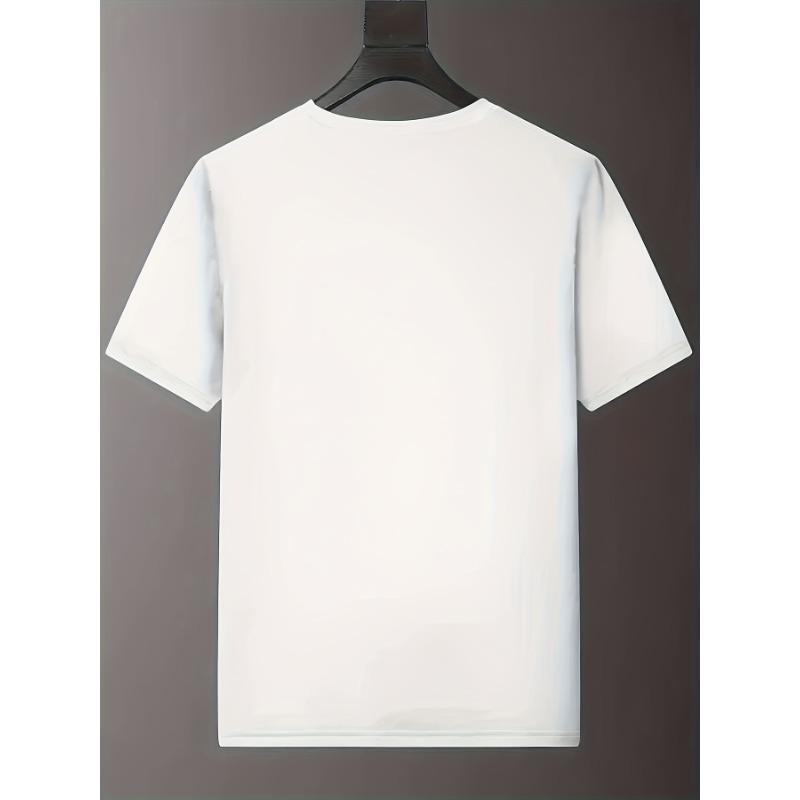 Europäische Größen Einfaches Herren-T-Shirt, Modisch, Atmungsaktiv, Sport Kurzarm, Locker, Schweißabsorbierendes Oberteil