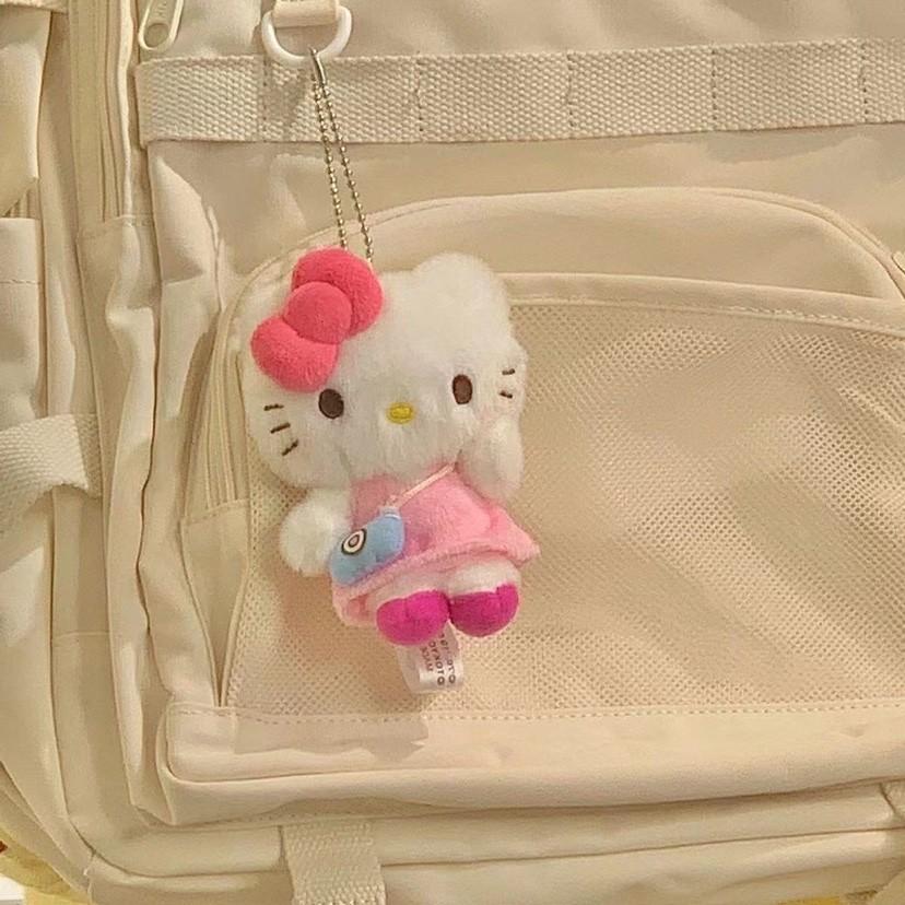

Милый плюшевый брелок в виде кошки Китти, подвеска Hello Kitty, мультяшное украшение для рюкзака