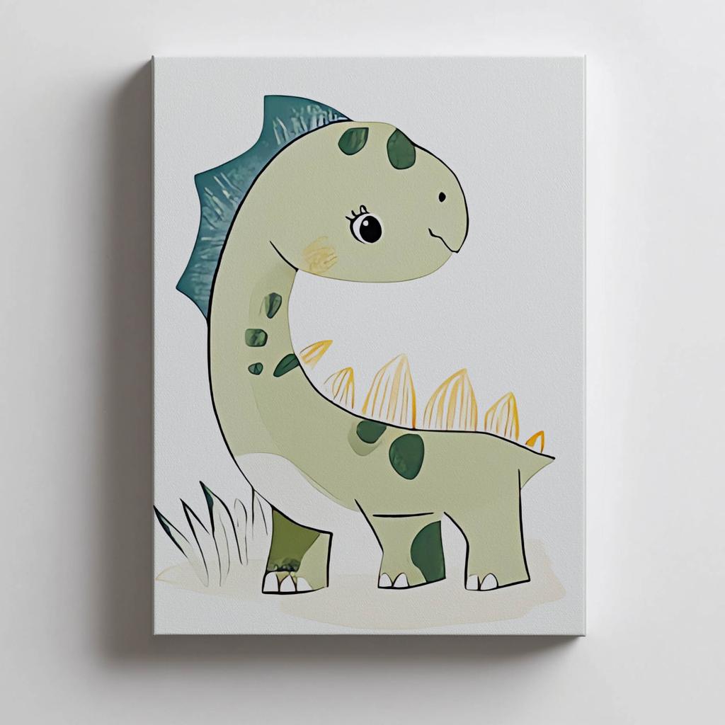 Plakat Uśmiechnięty Dinozaur Plakat Uśmiechnięty Dinozaur, 70X100 Cm, Bez Ramy, Papier Matowy 230 Gsm