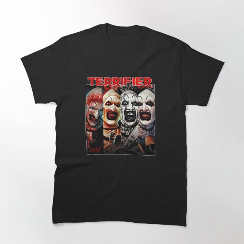 The Clown Greatest Kills Tour Season Halloween Evil Vintage Horror Movie Terrifier Retro Scream Film Printed T Shirt for Men