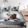 3pcs Anime Teddy Bear Bedding Set - Includes One Quilt Cover and Two Pillowcases (No Core) - Perfect for Bedroom and Guest Room Decoration,