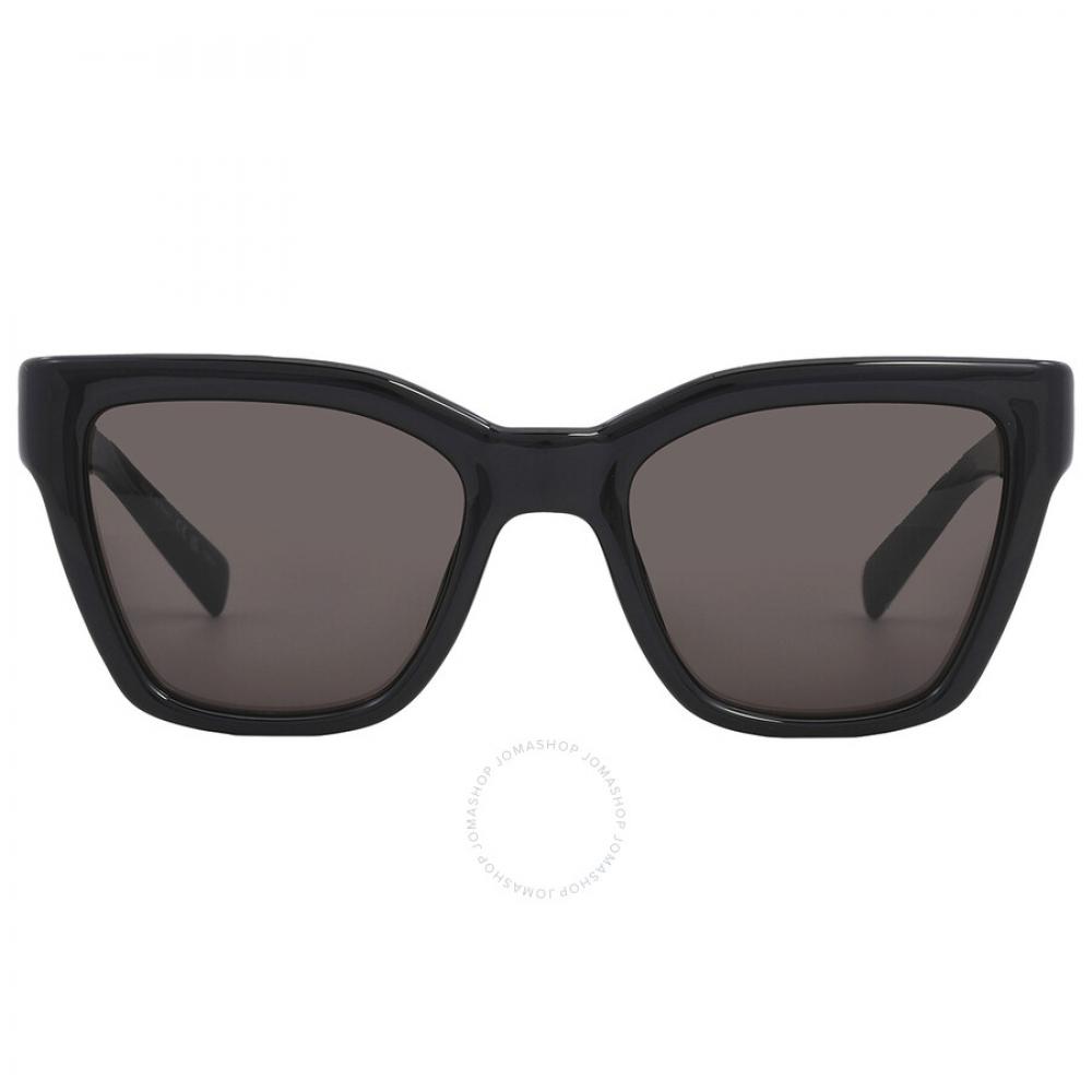 

Черные женские солнцезащитные очки «кошачий глаз» Saint Laurent SL 641 001 52