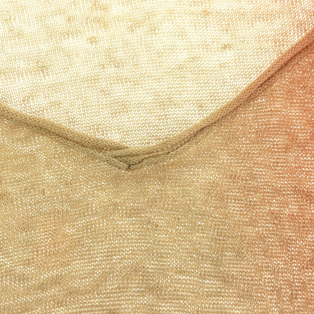 JURGEN LEHL Linen Blend No Sleeve Tunic M Beige X Red Series Women Used
