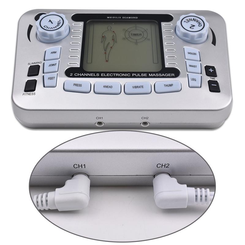 Durable And Safe Tens Massager Ems Muscle Stimulator Acupuncture Electrical Pads Pulse Low Frequency Physiotherapy Slimming Machine Health Care