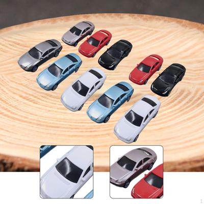 10x 1/67 1/75 Scale Model Cars Mini Vehicle Ornaments Miniature Painted for Sand Table Layout Micro