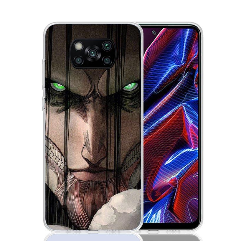 A-Attack on T-Titan Eren Yeager Phone Case For Xiaomi Poco X7 X6 X5 Pro F7 Ultra Redmi 15C 15 13 13C 12 12C 10 10A 10C 9 9A 9C 9
