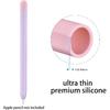 LINGXIU 2 Pack Silicone Case Cover Compatible with Apple Pencil 2nd Generation, Slim Lightweight Pencil Case Skin Sleeve Accessories and 16 Pcs Nib