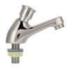 Time Delay Silver Faucet Single Tube Cold Water Basin Taps G1/2 Thread for Home Kitchen Bathroom