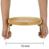 Bamboo Sofa Armrest Clip-On Tray Table Sofa Tray Table Natural Bamboo Sofa Tray Practical TV Snack Tray Coffee Snacks Plate