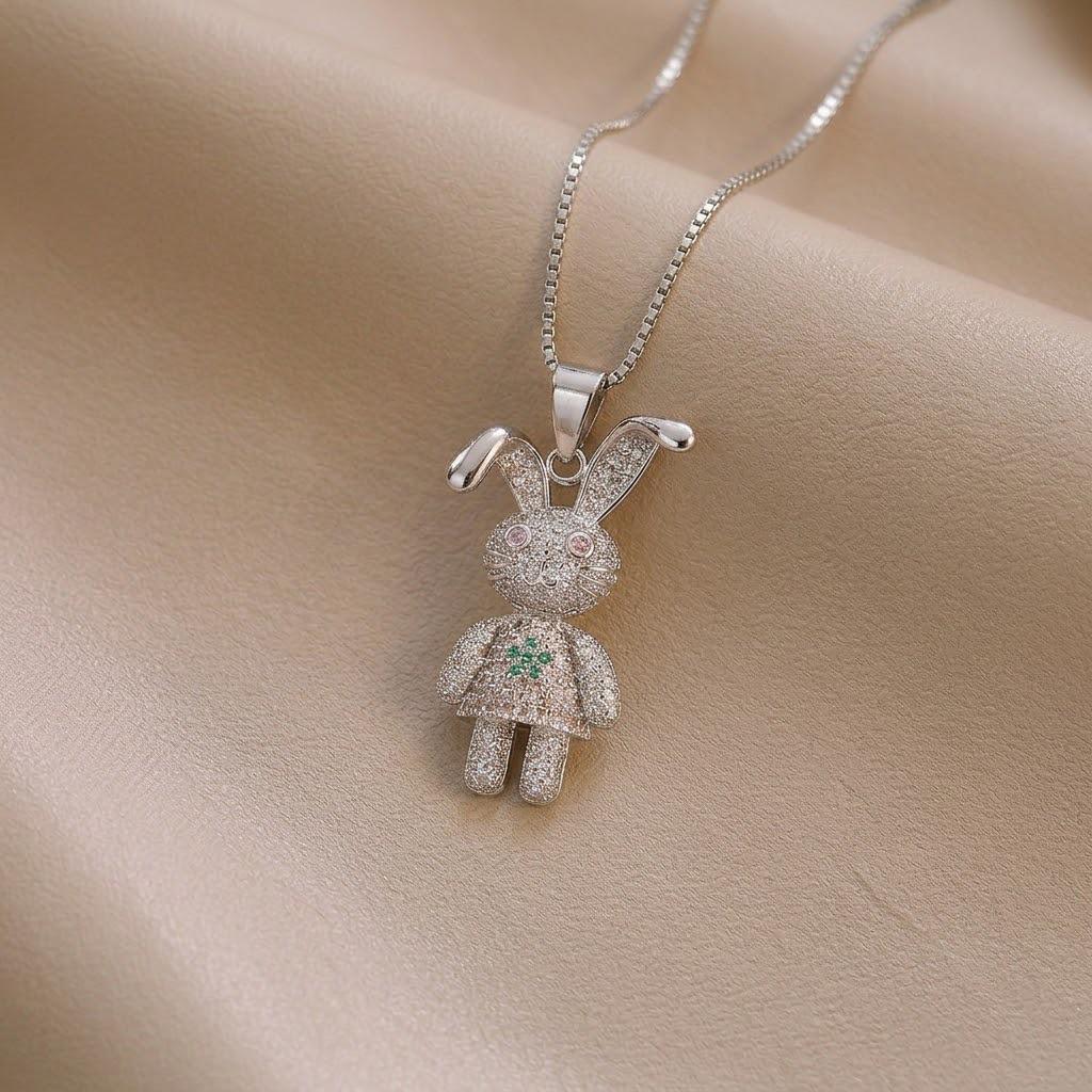 European & American Style Colored Zircon Bird & Butterfly Pendant Clavicle Necklace for Women
