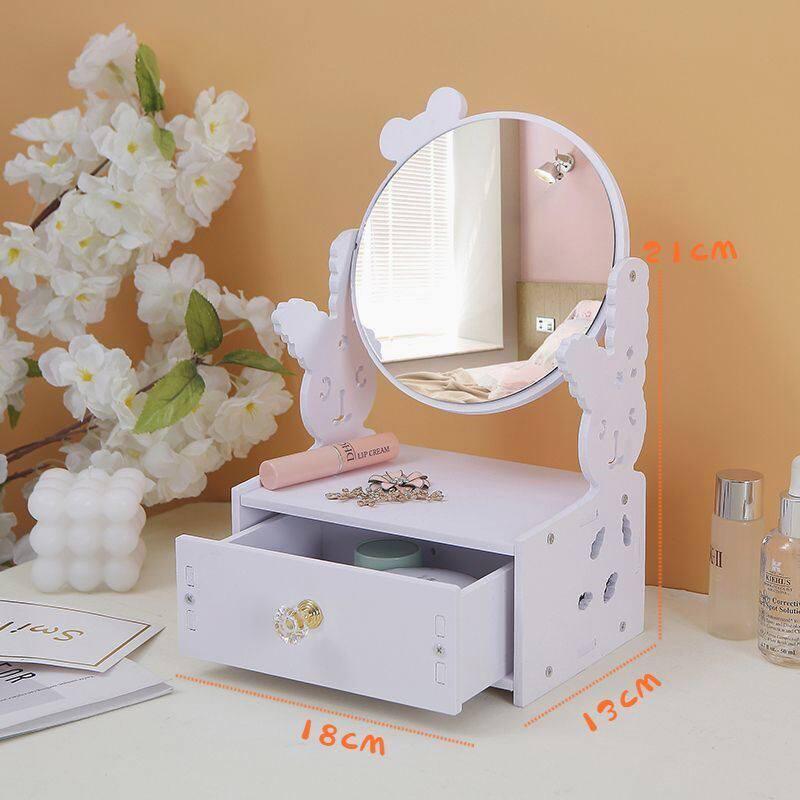 StellaLou Round Rotating Desktop Makeup Mirror