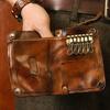 New Vegetable Tanned Leather Wallet, Men's Cowhide Multifunctional Three In One Card Bag, Key Bag