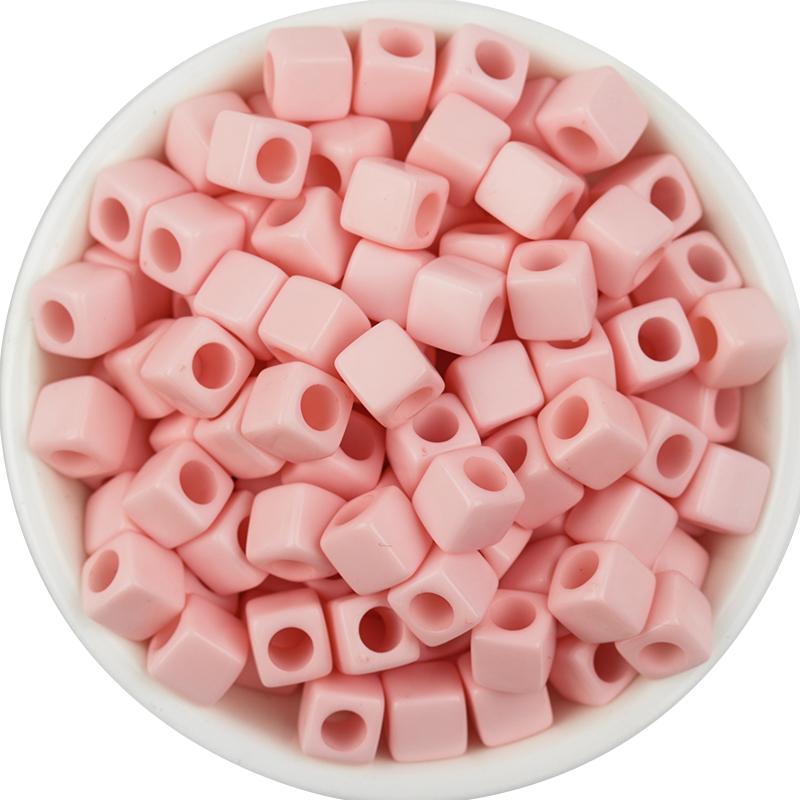 100pcs Acrylic Square Beads 7mm Solid Color Loose Spacer Bead for DIY Bracelet  Necklace Phone Chain  Handmade Beaded Supplies