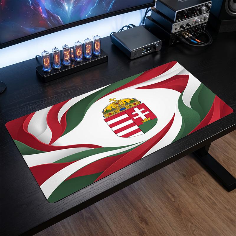 Hungary Football Crest Mouse Pad, Extended Non Slip Rubber Desk Mat for Gaming Office Laptop Fan Gift