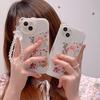 2025 New Transparent Phone Case with Bear Ears & Floral Design