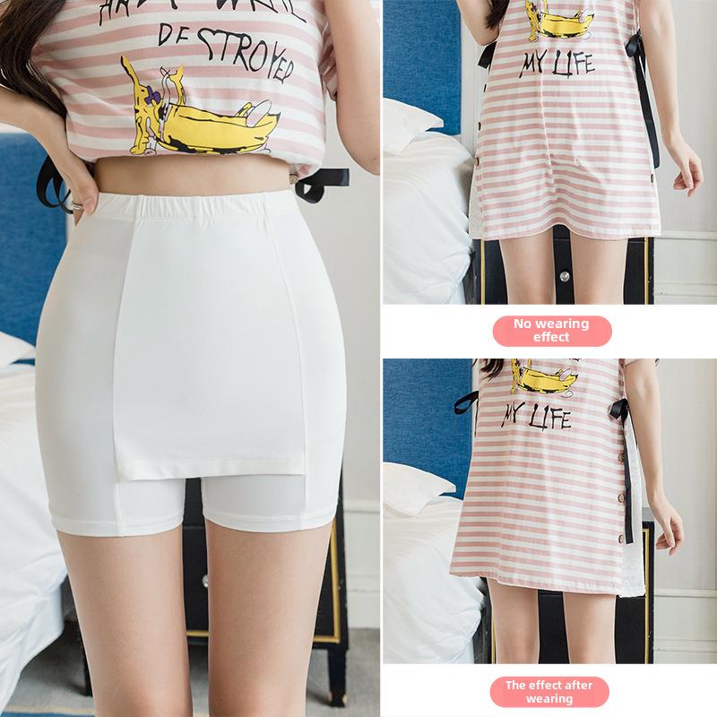 

Высокоэластичные белые защитные шорты - летние тонкие, без загиба по краю, анти-облучение, утягивающие живот и бедра для женщин Large