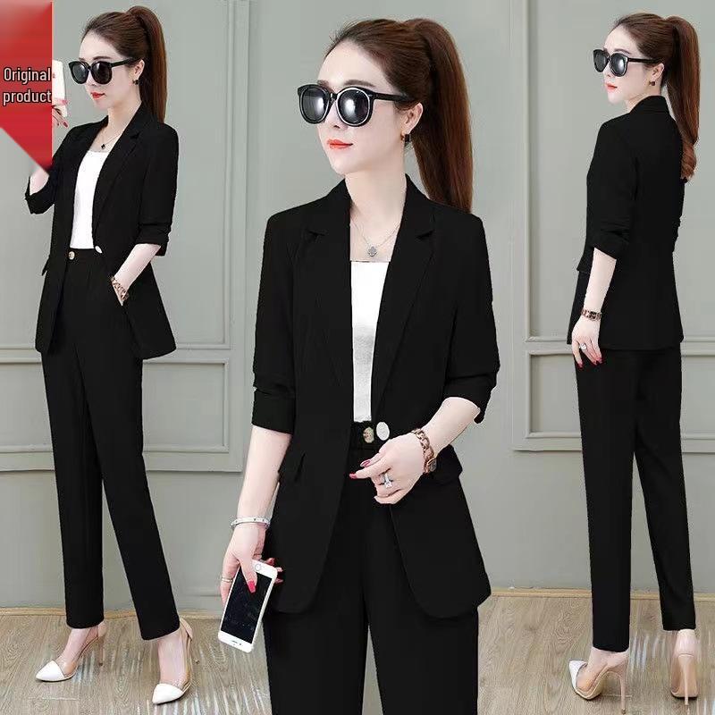 Set Abito Slim Professionale a Maniche Lunghe - Elegante, di Alta Gamma Due Pezzi per Primavera e Autunno 2025.