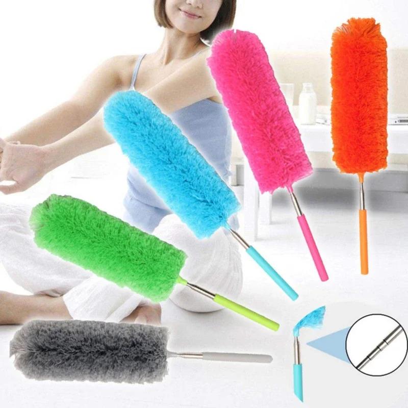 Extendable Microfiber Duster Brush for Home Car Furniture Cleaning Anti Dusting Handheld Dust Removal Tool with Feather Design
