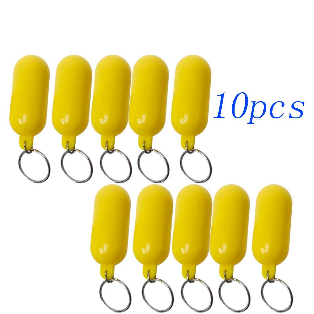 5/10pcs Floating Keychain for Beach Swimming Fishing Kayaking Bright Color Key Buoy Marine Sailing Boat Fender Buoyant Key Ring 3