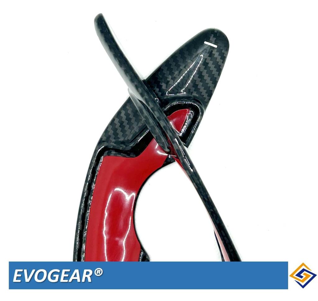 EVOGEAR Aftermarket Lexus Paddle Shift Steering Paddle Shift Custom Parts Carbon Covers, Extensions, Accessories, (Black Fiber)