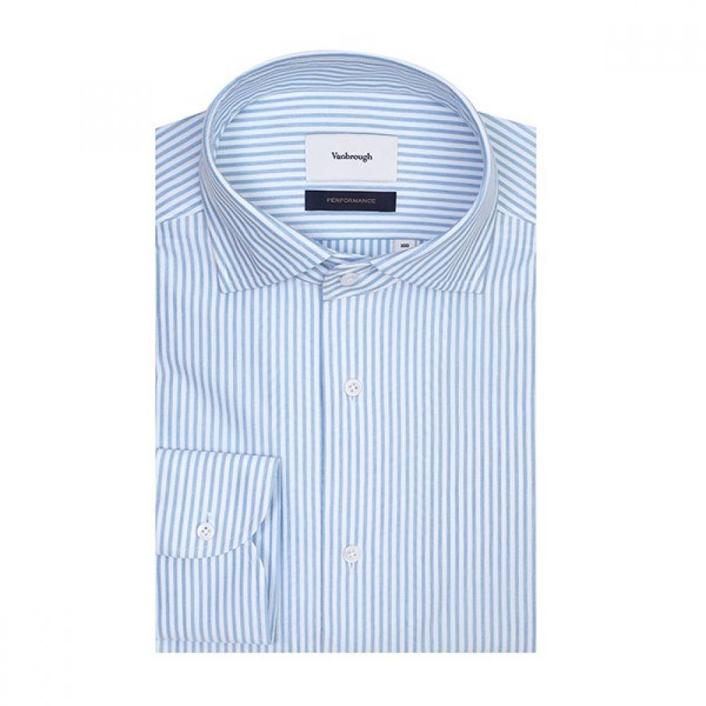 Vanbrough Jersey Span London Stripe Dress Collar Slim Shirt  Bossl1153 Bu 