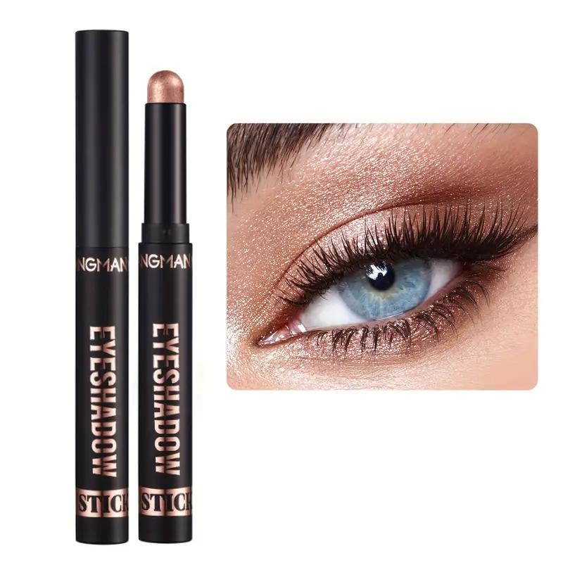 8 Colors Pearly Eyeshadow Stick Pearly Glitter Matte Finish Eyeshadow Highly Pigmented Long Lasting Waterproof Eyeshadow Stick