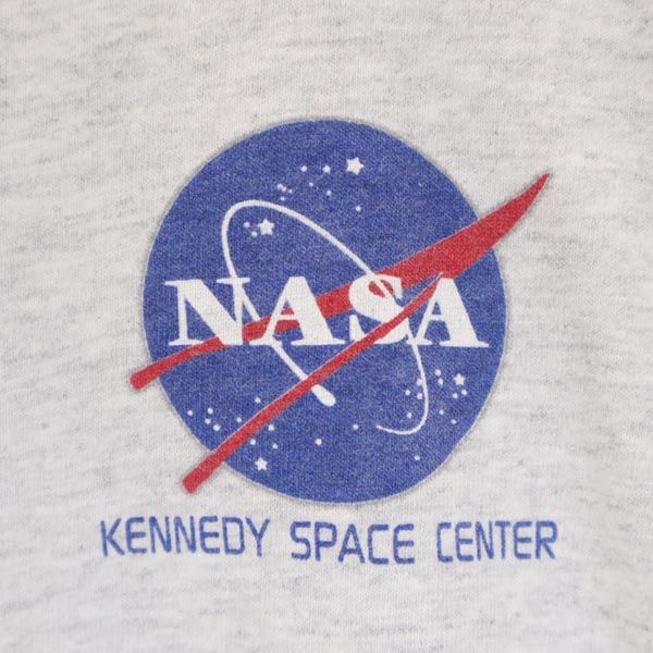 NASA 90s Old Back Print Short Sleeve T-shirt Gray Men's Used