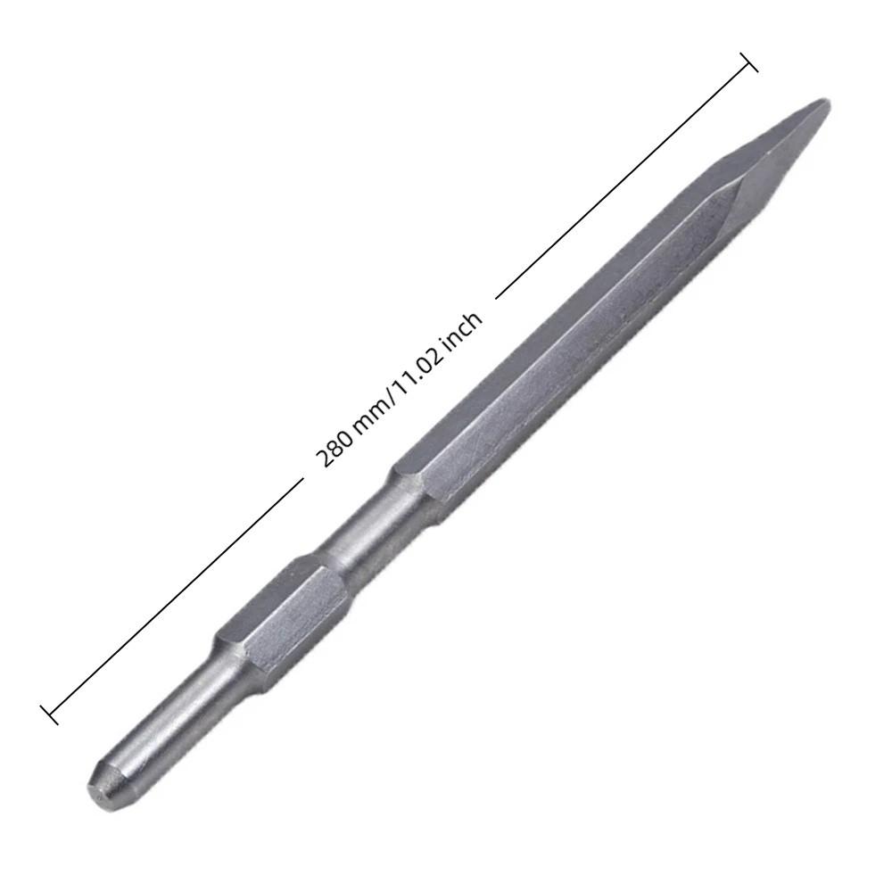 Long Shank Hex Electric Pick Pointed Chisel Chisel Bit Durable Point Chisel Concrete Processing